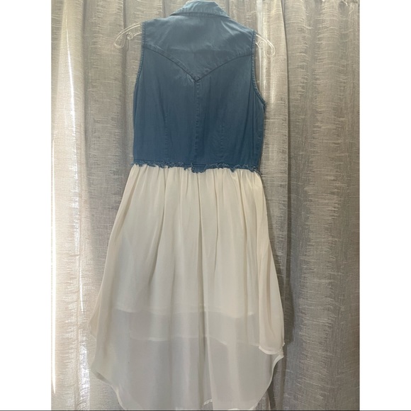 Love Chelsey Denim and White Hi-Low Dress - Picture 2 of 5